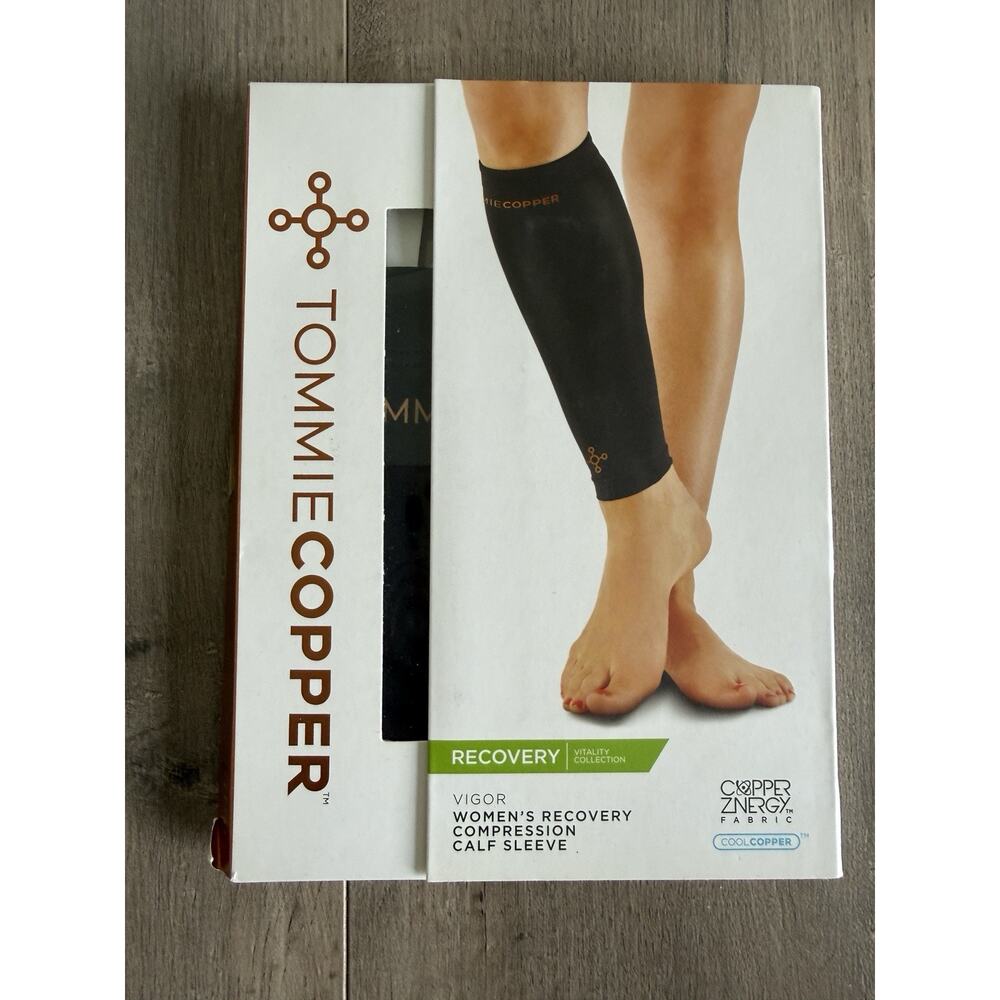 Tommie Copper Recovery Compression Calf Sleeve Black Size M New